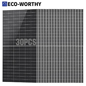 30-Piece ECO-WORTHY 590W N-Type Bifacial Solar Panels $6200 + Free Shipping