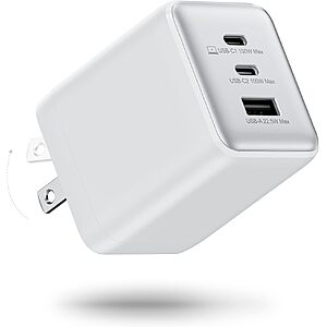 [Prime] wegear 100W 3-Port GaN Wall Charger, 2 USB-C + 1 USB-A (White) $15.99 + Free Shipping