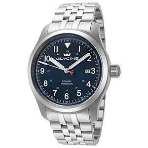 42mm Glycine Combat Field Black Dial Men's Automatic Watches $379 + Free S/H