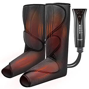 FIT KING Air Compression Leg and Foot Massager with Heat for Circulation $50