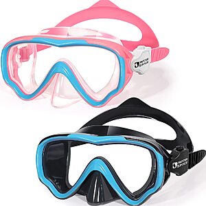 Amazon - 2-Pack Kids Swim Goggles with Nose Cover Anti-Shattered No-Leak 3-15 - $8.79