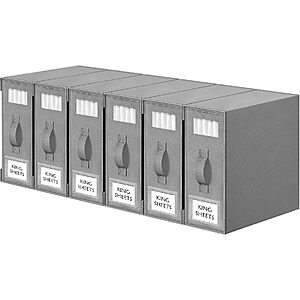 6-Count Criusia Foldable Bed Sheet Organizer Boxes w/ Clear Windows & Label Slots (Grey) $23.18 ($3.86 each) + Free Shipping w/ Prime or on $35+