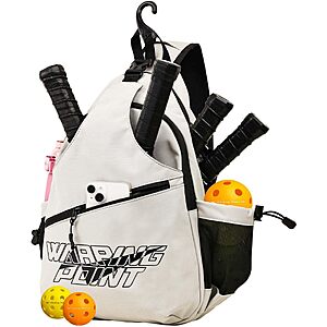 Warping Point Pickleball Sling Bag w/ Fence Hook & Wet Pocket (Grey or Black) $17.99 + Free Shipping w/ Prime or on $35+