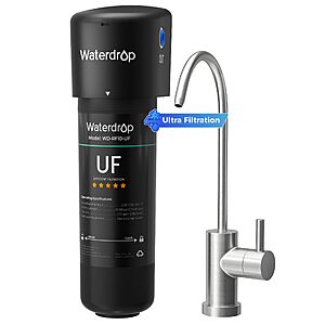Waterdrop 10UB-UF 0.01 μm Ultra Filtration Under Sink Water Filter System $59.99