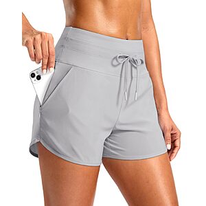 Soothfeel Women's Athletic Running Workout Shorts with Zipper Pockets 3" $9.99