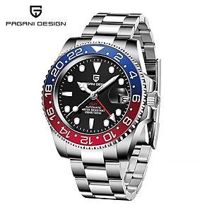 PAGANI DESIGN V3 40mm Luxury GMT Automatic Mechanical Watches blue red 3 $89.4 + Free Shipping