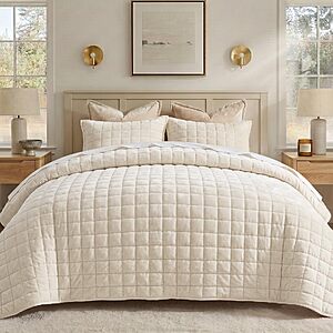 3-Piece BEDELITE Velvet Quilt Set (various) $25.99 + Free Shipping w/ Prime or Orders $35+