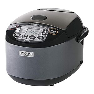 Zojirushi NL-GAC18 BM Umami Micom Rice Cooker & Warmer, 10-Cup, Metallic Black, Made in Japan $266.24