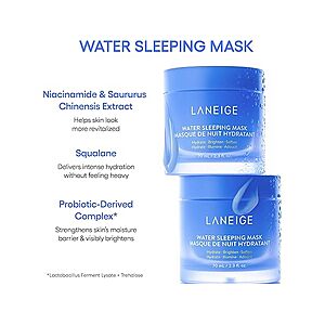 2-Pack 2.3-Oz Laneige Water Sleeping Mask EX $32.79 ($16.39 Each) + Free Shipping w/ Prime or $6 Fee per Order