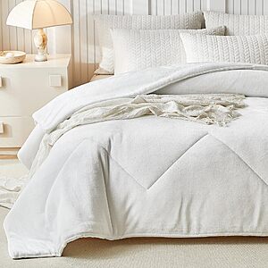 120"x98" WARMDERN Super King Velvet Comforter w/ Wave Textured Pattern $15.59 + Free Shipping w/ Prime or on $35+