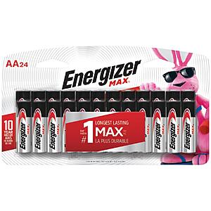 Energizer MAX Alkaline AA Or AAA Batteries ( 24 -Pack) $11.24