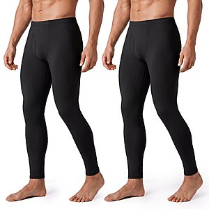 Amazon – 2-Pack Men’s Fleece-Lined Thermal Underwear Bottoms - $11.99 w/ Code