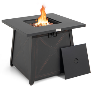 Costway 50k BTU 30 Inch Square Propane Gas Fire Table with Waterproof Cover $149.99 + Free Shipping