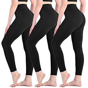 Amazon – Leafigure 3-Pack High-Waisted Leggings - $11.04 w/ Code $10.12