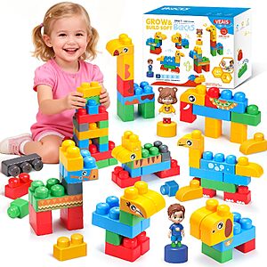 Amazon – 34-Piece STEM Soft Building Blocks Set - $18.49 w/ Code