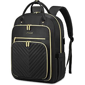37.4L Lovevook Laptop Backpack w/ USB Charging Port & 18" Laptop Compartment (Black) $12.99 + Free Shipping w/ Prime or on $35+