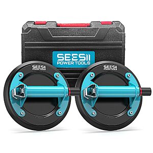 SEESII 8" Heavy-Duty Tile Suction Cup Lifter w/ Metal Handle (440-Lb Capacity) $44.99 + Free Shipping