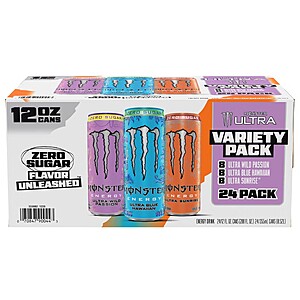 YMMV Costco (in-warehouse): 24-ct Monster Energy Drink (Ultra Variety Pack) for $17.97