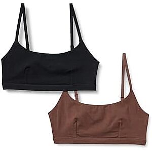 [Prime, SnS] $6.28 | 2-Pack Amazon Essentials Women's Cotton Jersey Scoop Bralette at Amazon