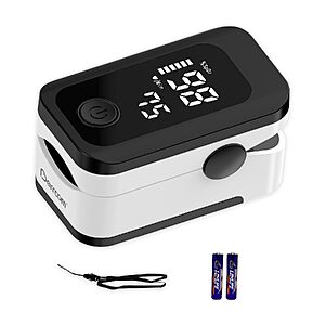 Berrcom Fingertip Pulse Oximeter Blood Oxygen Saturation Monitor (Black) $5.99 + Free Shipping w/ Prime or on $35+
