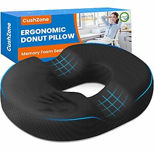 Amazon – CushZone Large Donut Seat Cushion (Black) - $15.59 w/ Code