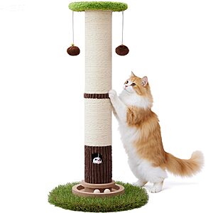 34" Tall Woochpet Thicker Cat Scratching Post $17.99 + Free Shipping w/ Prime or on $35+