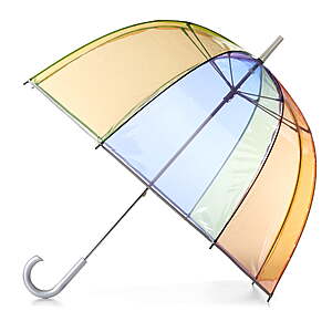 totes Transparent Rain Umbrellas, Bubble, Rainbow $5