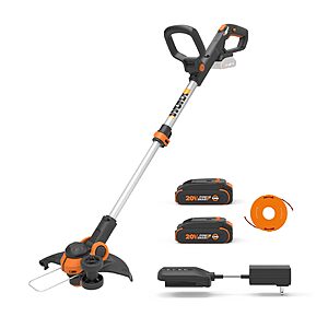 with 2 batteries, WORX 20V 12" 2-in-1 Cordless String Trimmer & Electric Lawn Edger, WG163, $79.99, Amazon