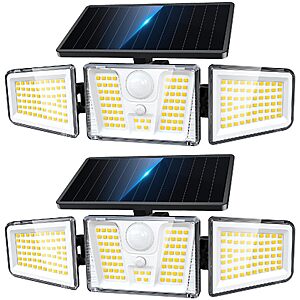 Amazon – KOOPER 2-Pack 210-LED Solar Motion Flood Lights - $14.24 w/ Code