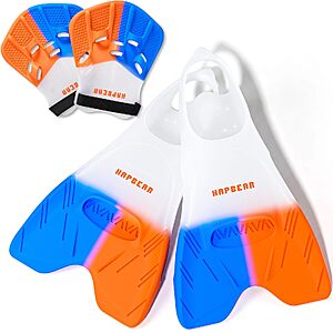 Amazon – HAPBEAR Swim Fins & Hand Paddles Set - $18.19 w/ Code + Deal