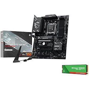 $234.73* | MSI B850 Gaming PRO WIFI6E Motherboard + WD Green SN3000 1TB SSD Bundle at Amazon