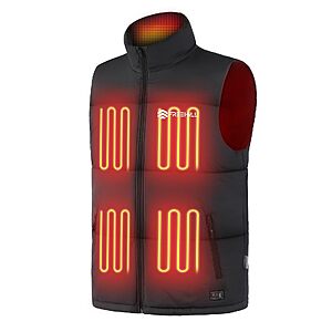 FREEHILL Men's Heated Puffer Vest, -22°F Outdoor Work Hunting Ice Fishing,L $95.99