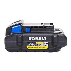 YMMV Kobalt Ultimate Output 24 -Volt 1 -Pack Battery ( 4 Ah Lithium ) | KXB 424-03 $35