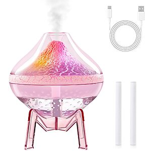 Humidifiers for Bedroom Cool Mist Ultrasonic Small Humidifier with Humidity Sensor Auto Shut Off (Pink) $7