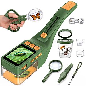 Kids Handheld Microscope Bug Catcher, STEM Educational Exploration Toy $15.99