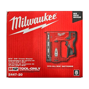 Milwaukee 2447-20 M12 12-Volt Lithium-Ion Cordless 3/8 in.Crown Stapler - Tool Only $80.99