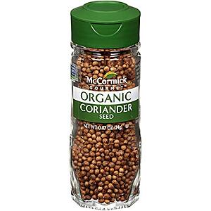 [NEW, AC] $2.97 | 0.87-Oz McCormick Gourmet Organic Coriander Seed at Amazon