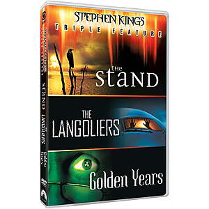 Stephen King Triple Feature, THE STAND, THE LANGOLIERS, GOLDEN YEARS DVD $6.99