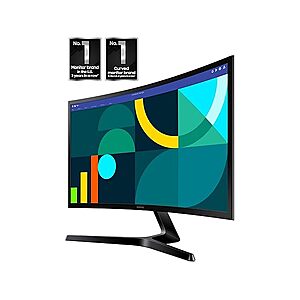 $85 FS PRIME WOOT (NEW) Samsung 24" Essential S3 Series FHD Curved Computer Monitor, LS24D366GANXZA
