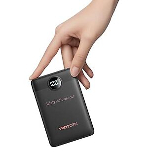 $9.39* | VEEKTOMX 10000mAh 22.5W Fast Charging Mini Power Bank at Amazon