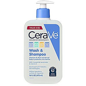 [SnS, AC] $33.72* | 4 × 16-Oz CeraVe Baby Wash & Shampoo ($8.43 each) at Amazon