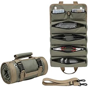 $14.03* | 6-Pocket Yobobo Roll-Up Tool Bag Organizer (Army Green) at Amazon