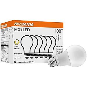 $8.65* | 6-Pack Sylvania ECO LED A19 Light Bulb, 100W Equivalent at Amazon