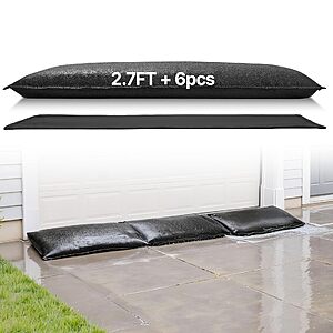 6 Pack VEVOR Flood Barrier, 2.7 x 1.4 ft Activated by Water $23.31 + Free S&H w/ Prime or $35+