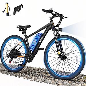 Qlife Race 26in (Black) Electric Mountain Bike 25mph 1000W (Peak) 48V 7.8Ah 21 Shimano Gears $262 + Free S/H $263