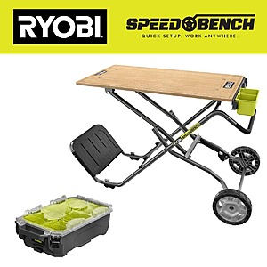 23" x 20" Ryobi SPEED BENCH Mobile Workstation w/ LINK Compact 6-Compartment Small Parts Organizer & More $179 + Free Shipping
