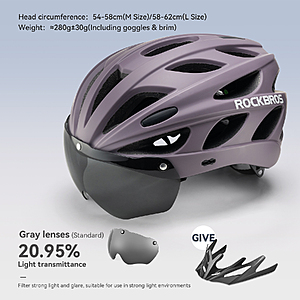 ROCKBROS Cycling Helmet Lightweight Integrated Helmet TT-16-Z M/L $22.29 + Free Shipping