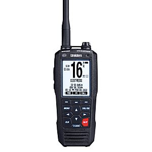 $139.99: Uniden MHS338BT Floating Marine VHF Radio, 6W GPS/Bluetooth, IPX8, NOAA Alerts at Amazon