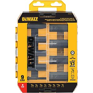 9-Piece DEWALT 3/8" SAE Socket Set $20 or less at Bomgaars w/ Free Store Pickup