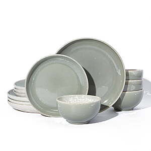 Walmart – POKINI 12-Piece Stoneware Dinnerware Set for 4 - $39.99 w/ Code